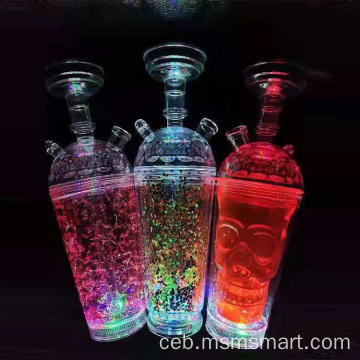 shisha portable hookah cup nga adunay led light